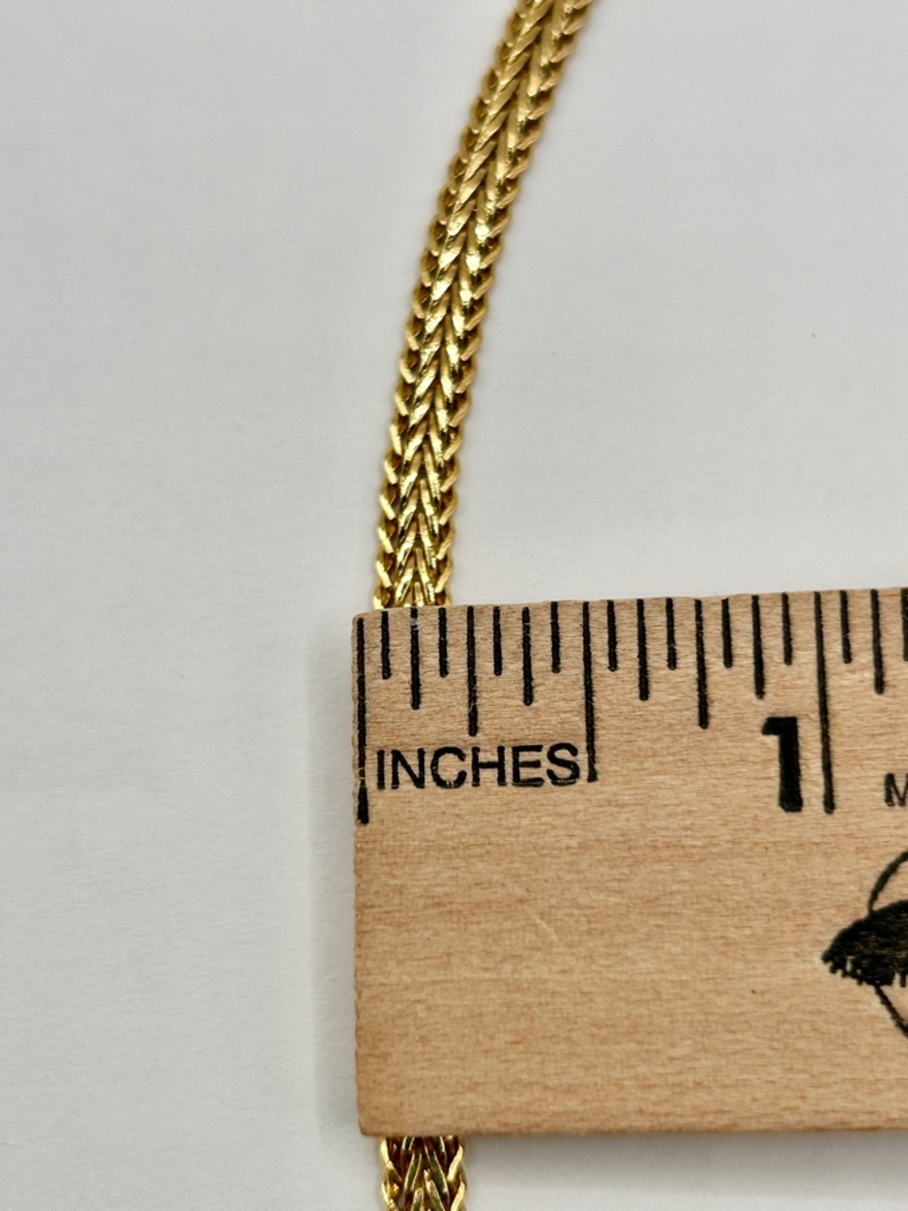 Vintage Gold Enamel Chain Necklace with Brown Tan Beige design - Picture 14 of 16